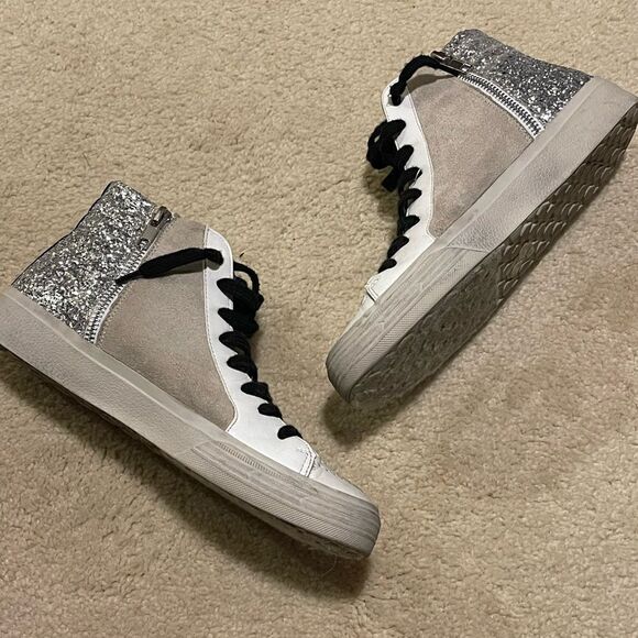 EUC SHUSHOP Sparkly Hightop Sneakers - Picture 3 of 10
